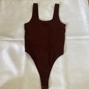 Brown tank body suit